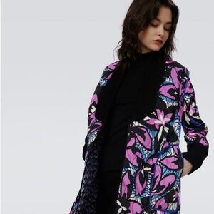 Diane Von Furstenberg Loana Reversible Coat - Regular 8 (M) / Purple